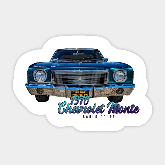 1970 Chevrolet Monte Carlo Coupe Sticker by Gestalt Imagery